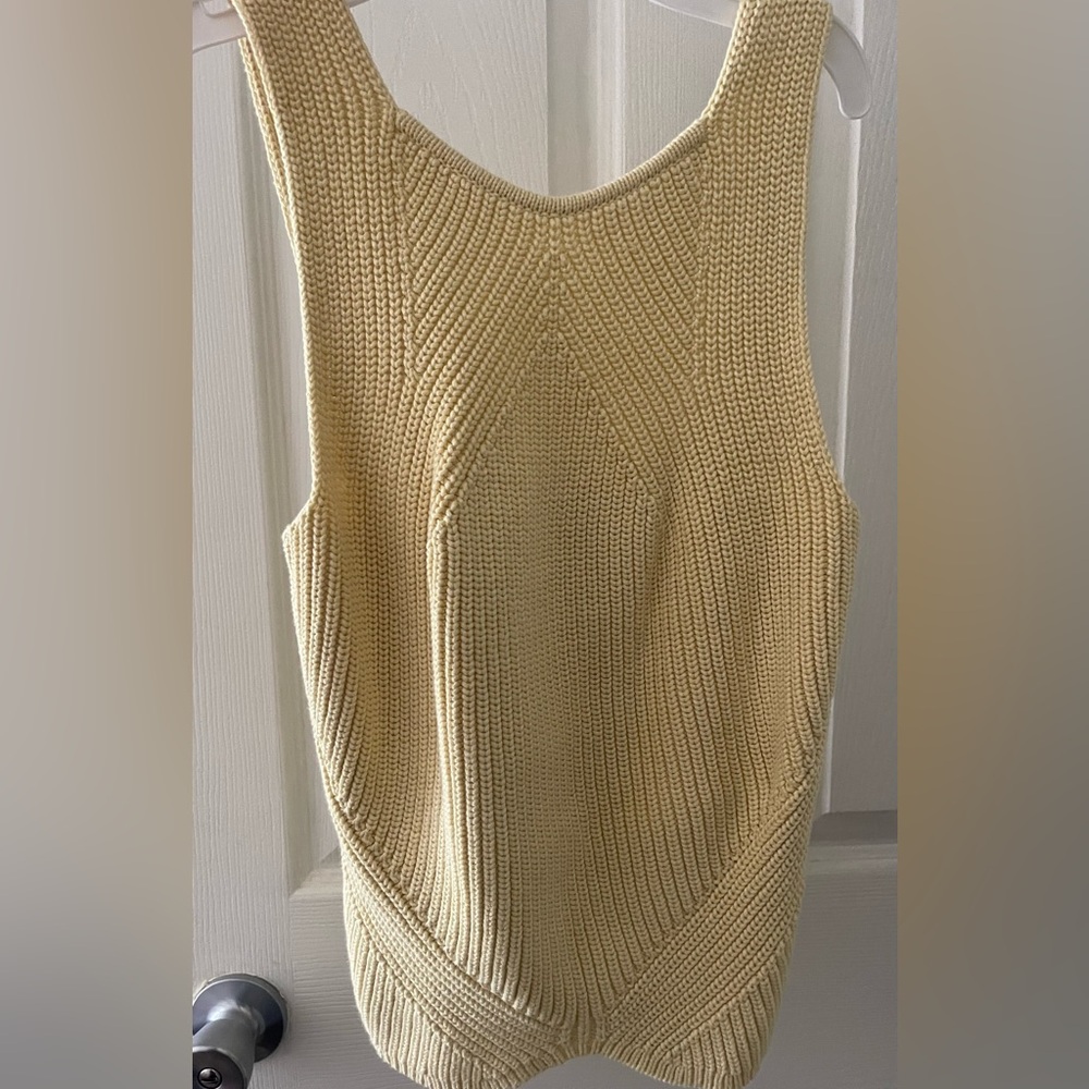 Express Light Yellow Knit Top
